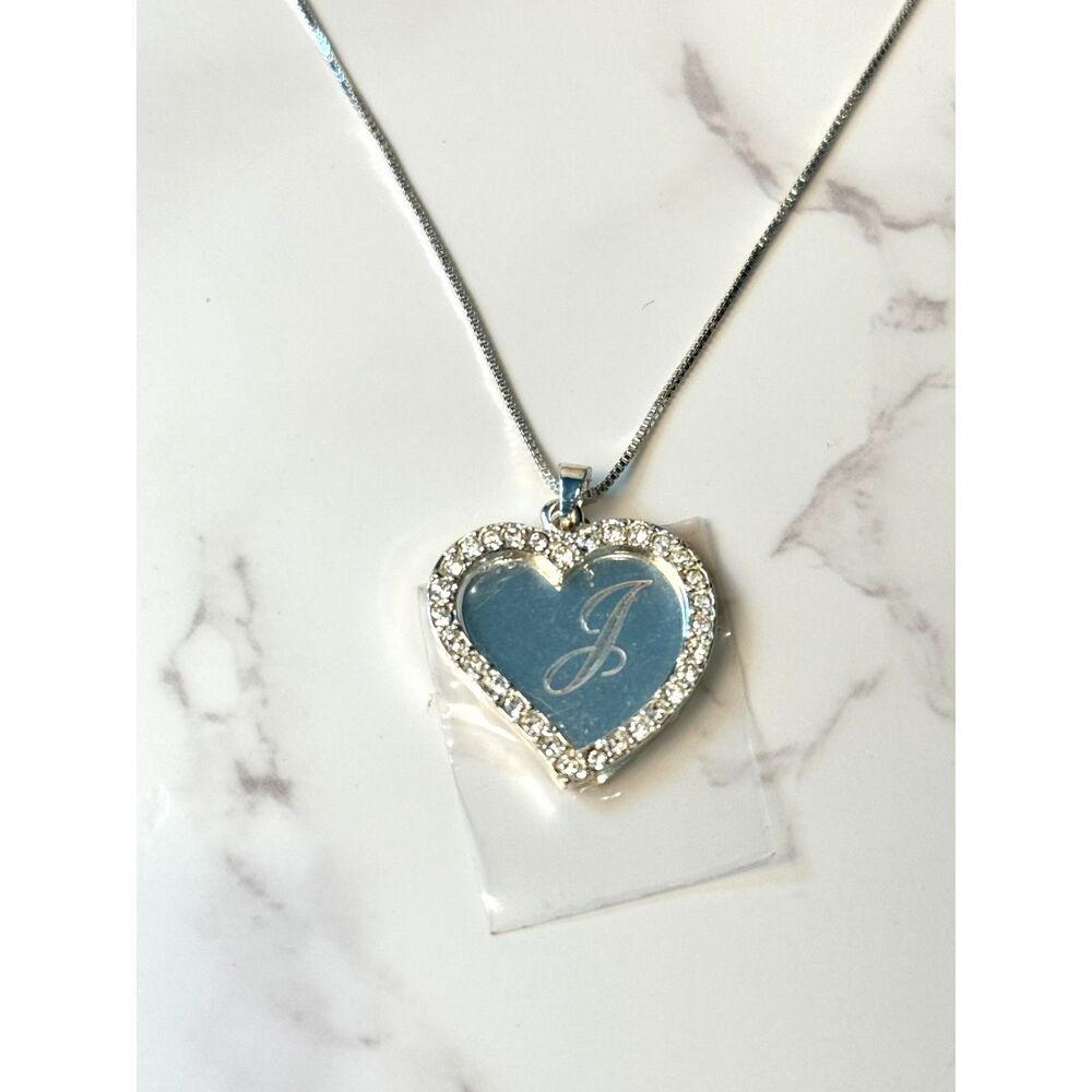 Initial "J" Heart Pendant - 18KT GP